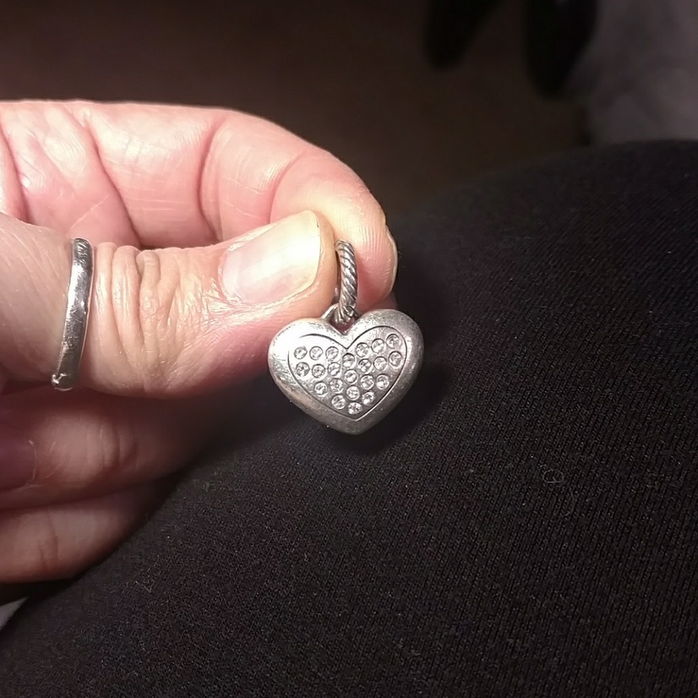 Brighton Heart Charm with Crystals